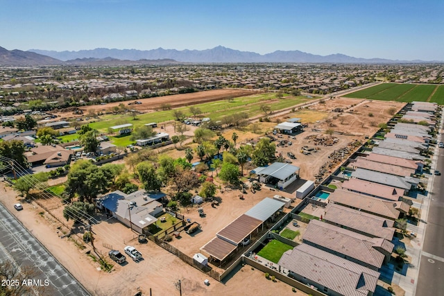 aerial view featuring a mountain view