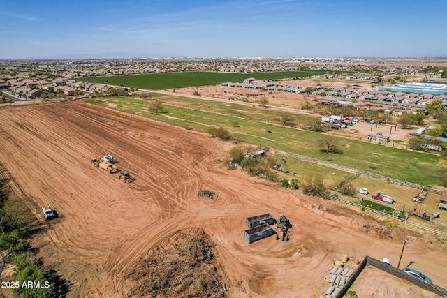 aerial view featuring a rural view