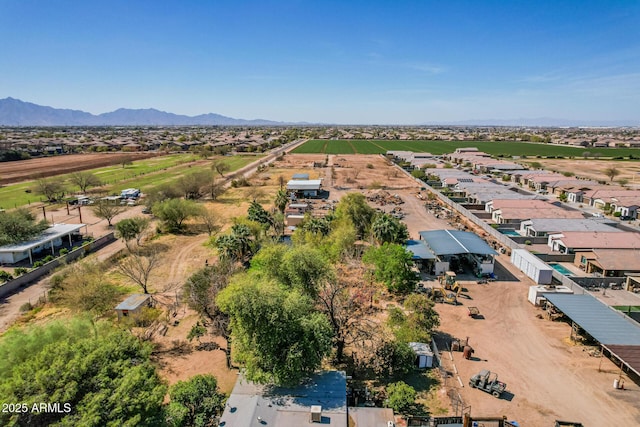 bird's eye view with a residential view and a mountain view