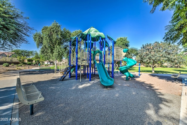 view of community jungle gym