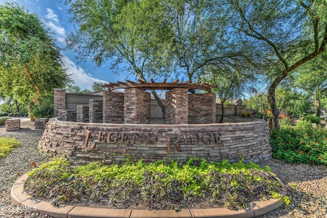 view of community sign