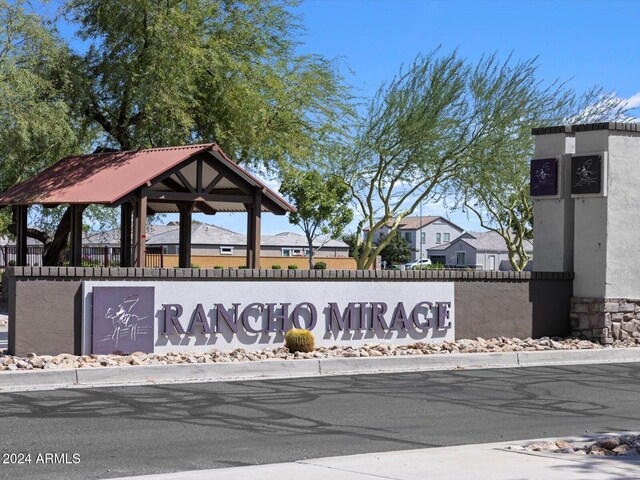 view of community sign