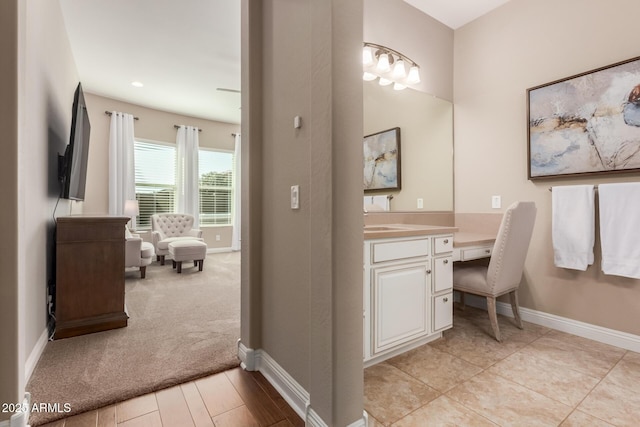 bathroom with vanity