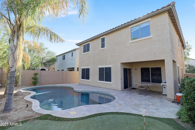 9009 S 57th Dr, Laveen, AZ 85339 - view of swimming pool featuring a fenced backyard, a patio area, and a fenced in pool