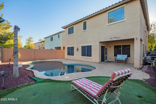 9009 S 57th Dr, Laveen, AZ 85339 - view of swimming pool with a fenced in pool, a fenced backyard, and a patio area