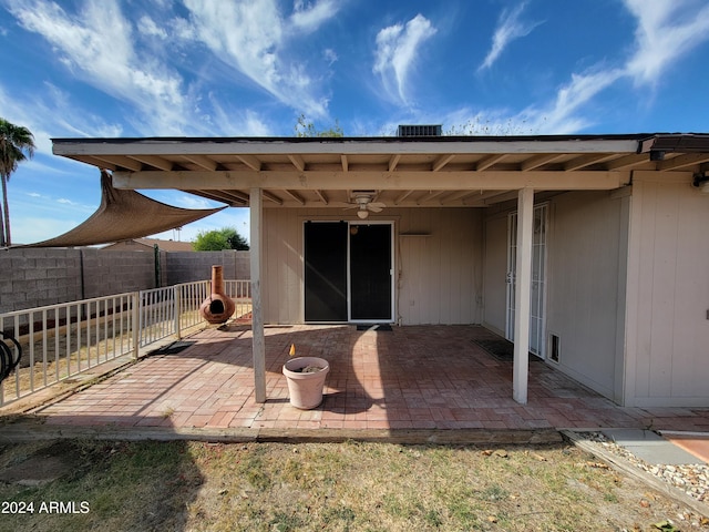 back of house featuring a patio area