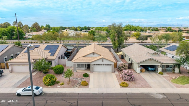 aerial perspective of suburban area