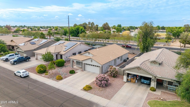 aerial perspective of suburban area