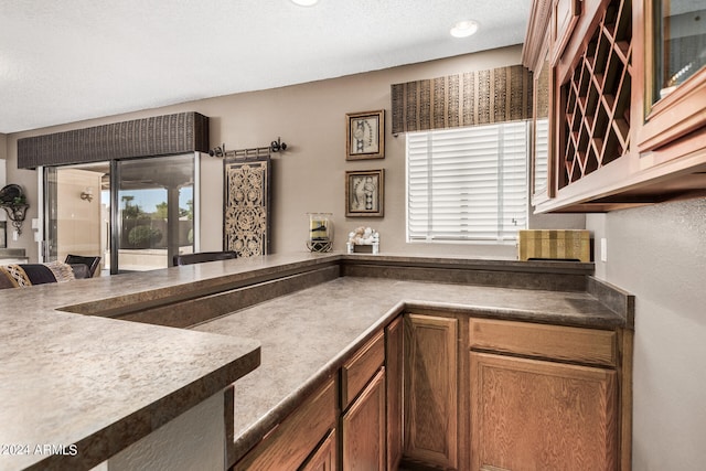 kitchen featuring a textured ceiling