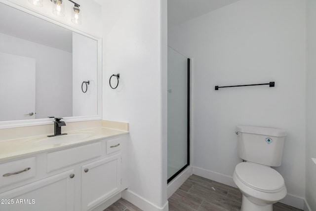 8478 W Grovers Ave, Peoria, AZ 85382 - full bath with vanity, wood finished floors, and a shower stall