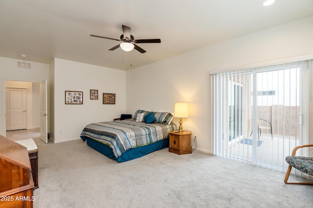 293 S Meadowood Ln, Sierra Vista, AZ 85635 - bedroom with carpet floors, access to exterior, baseboards, and multiple windows