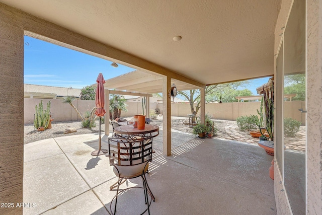 view of patio / terrace with a fenced backyard