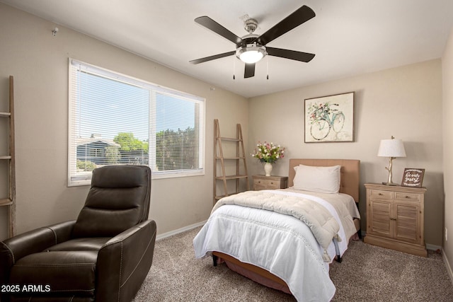4145 W Hayward Ave, Phoenix, AZ 85051 - carpeted bedroom with baseboards and a ceiling fan