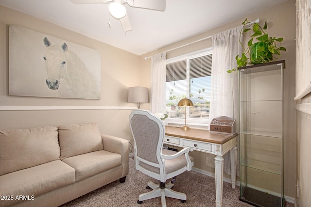 4145 W Hayward Ave, Phoenix, AZ 85051 - office space with carpet floors and a ceiling fan