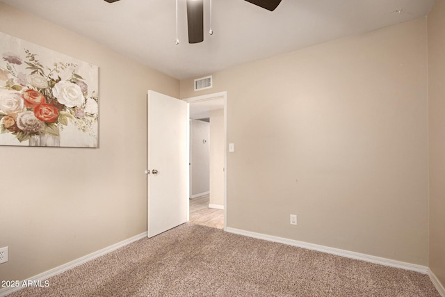 4145 W Hayward Ave, Phoenix, AZ 85051 - carpeted spare room featuring a ceiling fan and baseboards