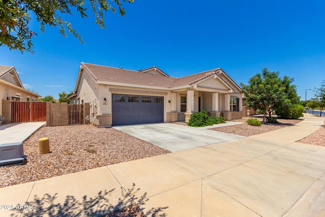 view of front facade with a garage