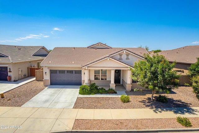 view of front of home featuring a garage