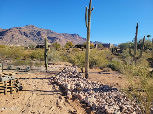 property view of mountains with a rural view