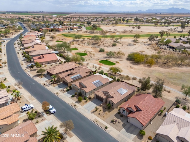 bird's eye view with a residential view and a mountain view