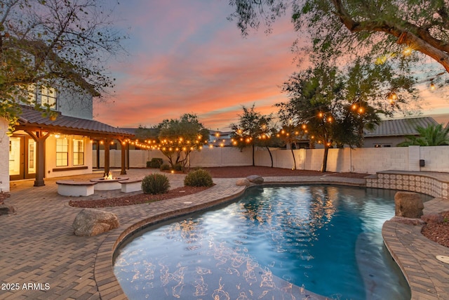 20412 W Thayer St, Buckeye, AZ 85396 - view of swimming pool with a fenced backyard and a patio area