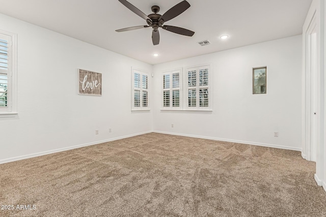 20412 W Thayer St, Buckeye, AZ 85396 - unfurnished room featuring carpet floors, a ceiling fan, recessed lighting, and baseboards