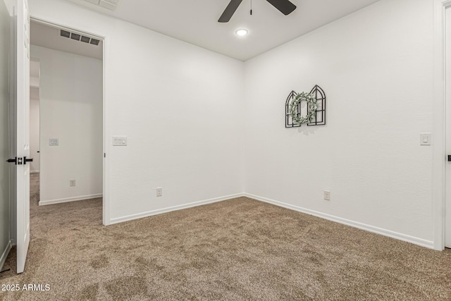 20412 W Thayer St, Buckeye, AZ 85396 - spare room with carpet floors, a ceiling fan, baseboards, and recessed lighting