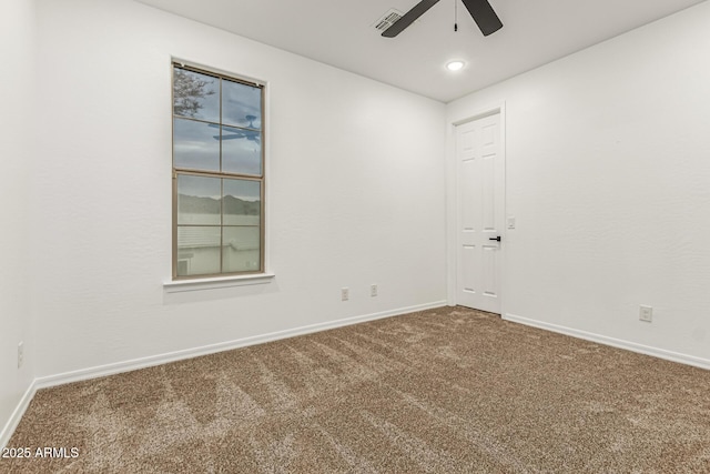 20412 W Thayer St, Buckeye, AZ 85396 - carpeted empty room with a ceiling fan, baseboards, and recessed lighting