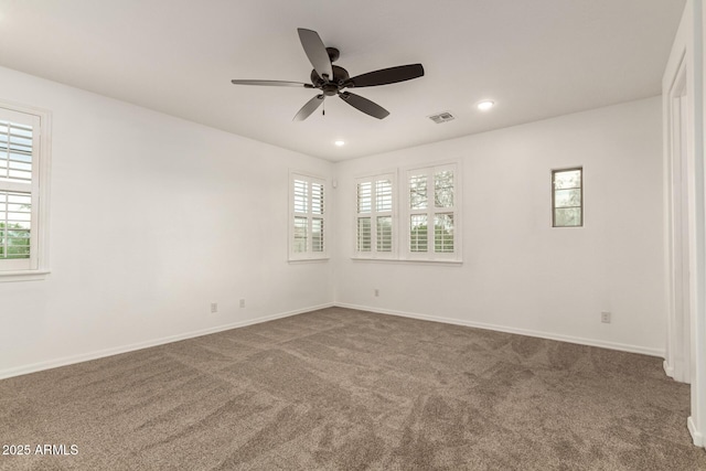 20412 W Thayer St, Buckeye, AZ 85396 - carpeted spare room with ceiling fan, baseboards, and recessed lighting