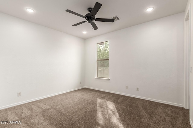 20412 W Thayer St, Buckeye, AZ 85396 - carpeted empty room with ceiling fan, recessed lighting, and baseboards