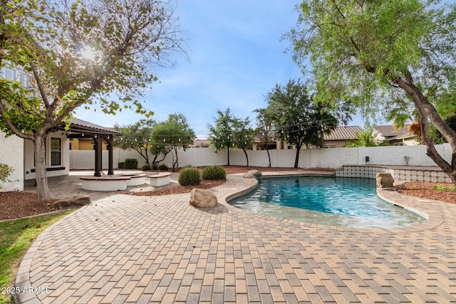 20412 W Thayer St, Buckeye, AZ 85396 - view of pool featuring a patio area, a fenced backyard, and a hot tub