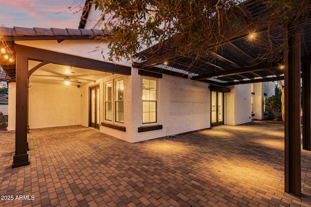 20412 W Thayer St, Buckeye, AZ 85396 - patio terrace at dusk with a patio area and french doors