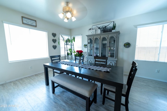 12161 W Flanagan St, Avondale, AZ 85323 - dining room featuring ceiling fan and light wood finished floors