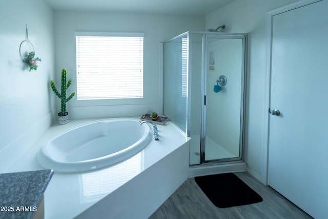 12161 W Flanagan St, Avondale, AZ 85323 - bathroom featuring a garden tub and a stall shower