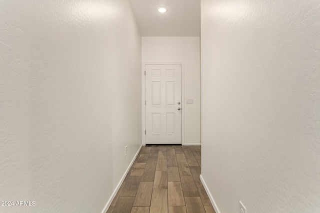 hall featuring hardwood / wood-style flooring