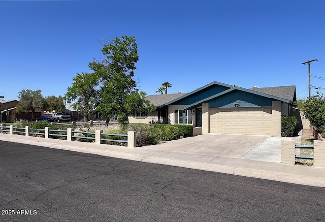 1059 E Broadmor Dr, Tempe, AZ 85282 - view of front facade with an attached garage, driveway, and a shingled roof