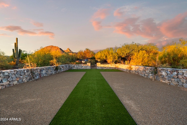 exterior space with a mountain view