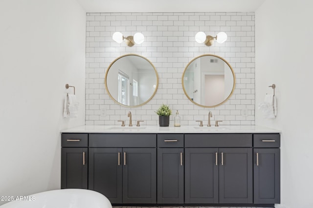 2310 N 11th St, Phoenix, AZ 85006 - full bath with double vanity and decorative backsplash