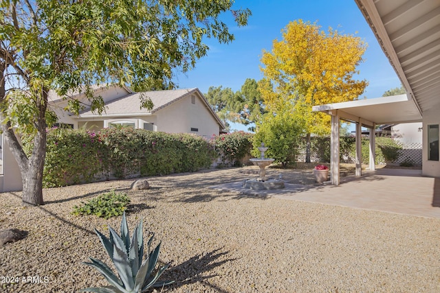 view of yard with a patio