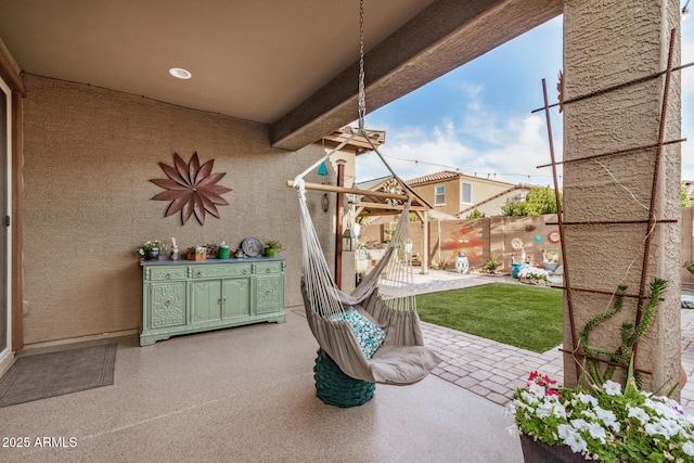 view of patio / terrace with a fenced backyard