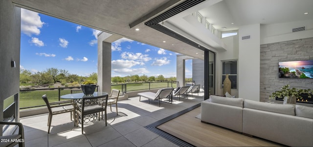 view of patio featuring an outdoor hangout area