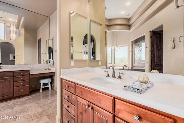 full bathroom with vanity