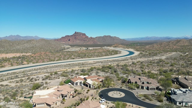 bird's eye view with a mountain view and a residential view