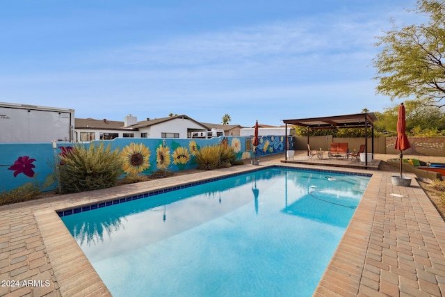 view of pool with a patio area