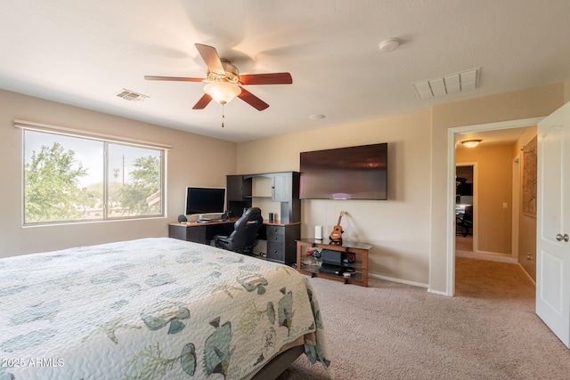 7169 S Dodane Ct, Gilbert, AZ 85298 - carpeted bedroom with a ceiling fan and baseboards