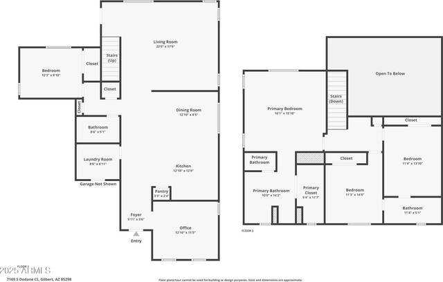 7169 S Dodane Ct, Gilbert, AZ 85298 - home floor plan
