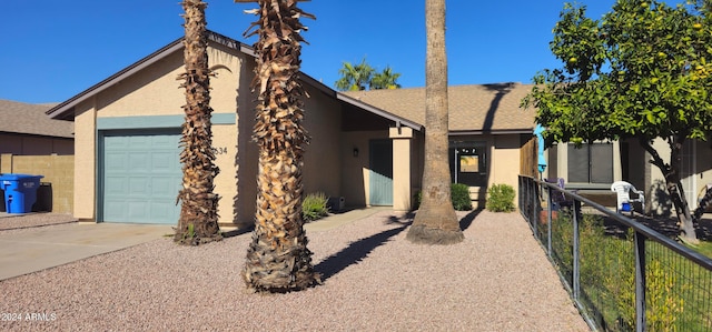 view of front of home featuring a garage