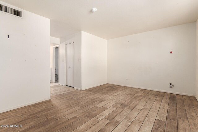 empty room featuring light wood-type flooring