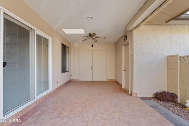 view of patio / terrace with ceiling fan