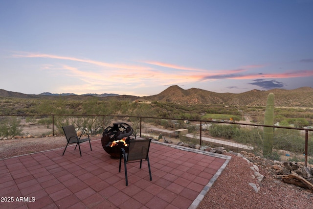3874 Pura Vida Trl, Wickenburg, AZ 85390 - view of patio featuring a mountain view