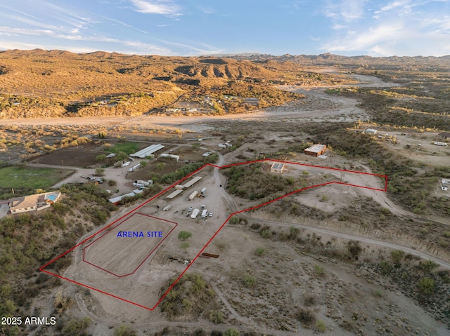 3874 Pura Vida Trl, Wickenburg, AZ 85390 - birds eye view of property with a mountain view